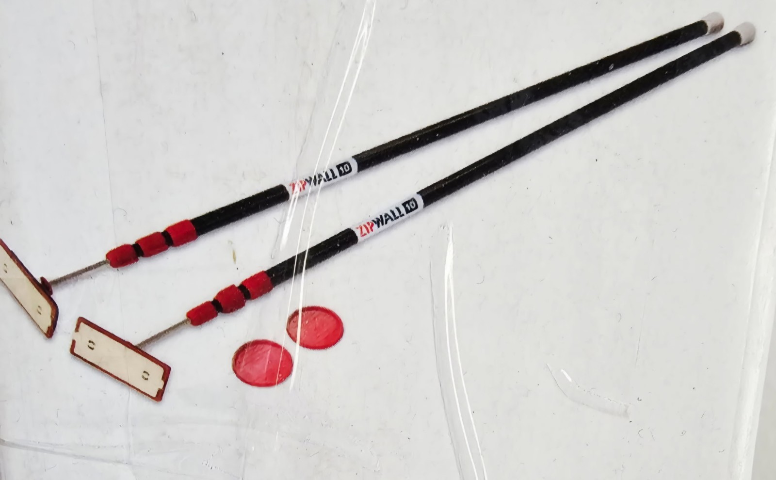 ZipWall 10 ft. Stainless Steel Dust Barrier Poles – 2‑Pack (ZP2) New Open Box