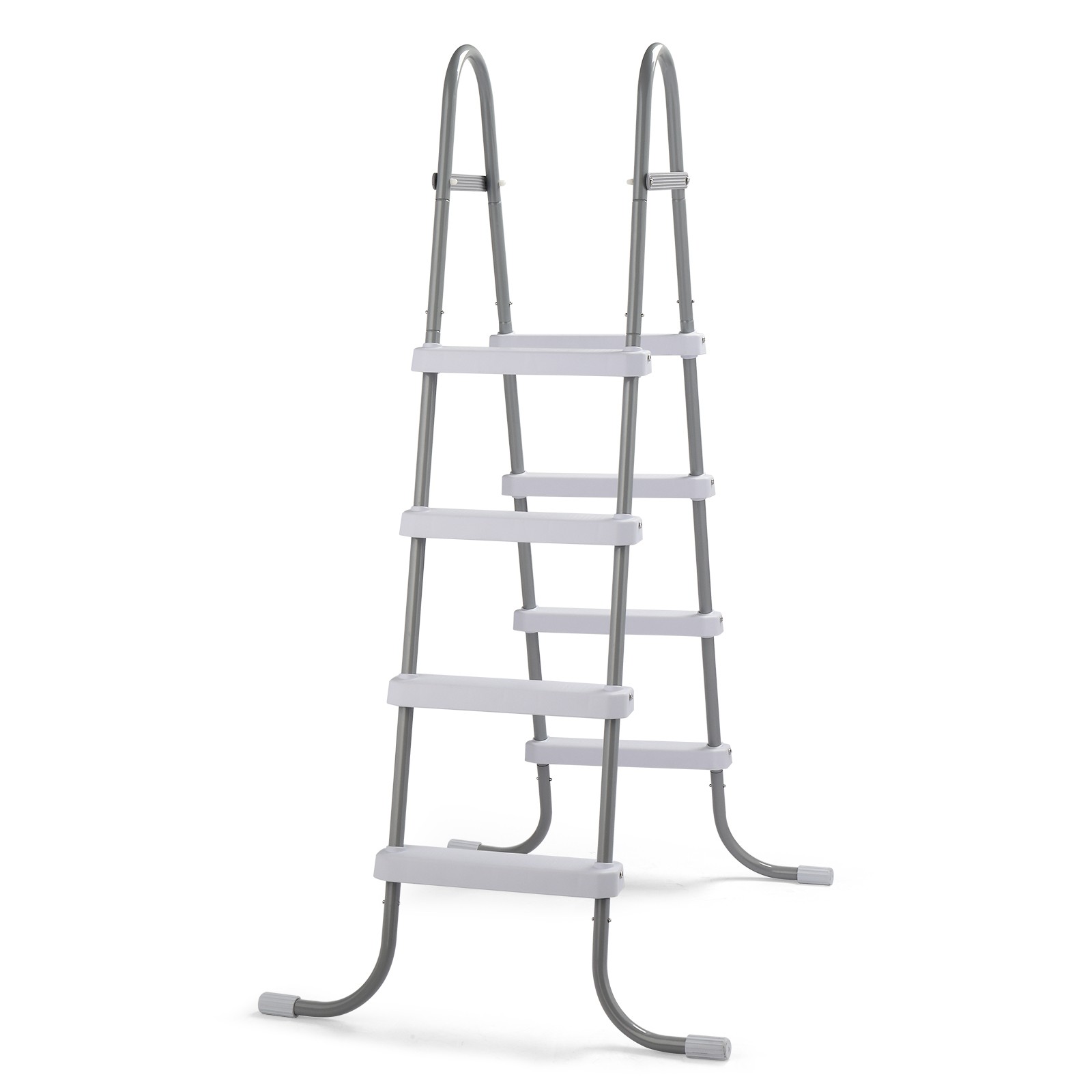 52in Swimming Pool 4 Steps Ladder, Coated Steel Frame, Improve Stability