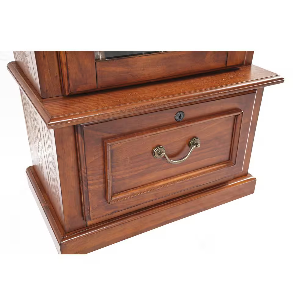 8 Gun Key Locking Gun Cabinet in Brown