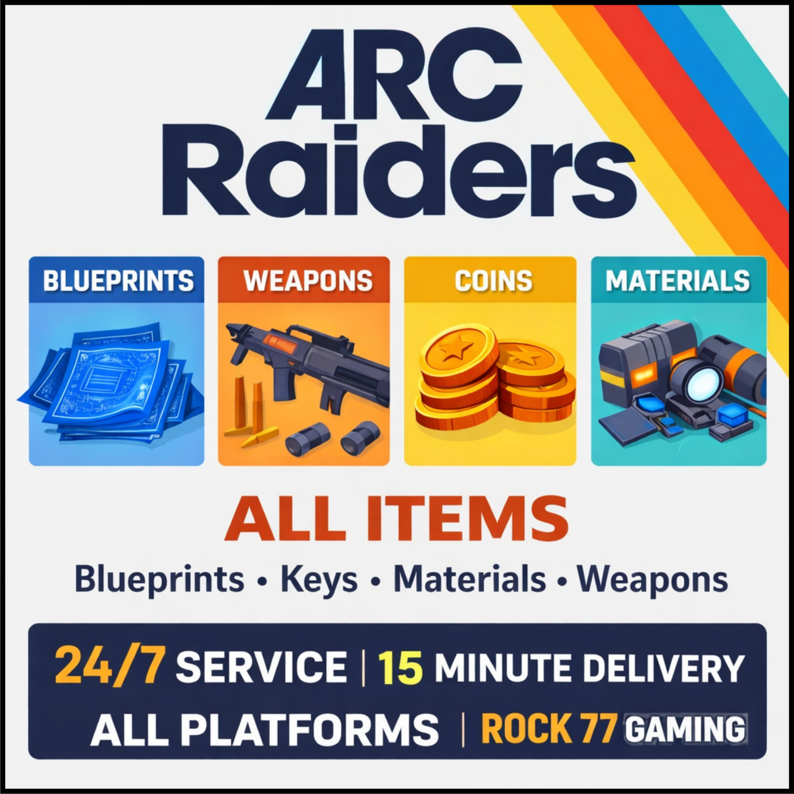 ⭐CHEAPEST⭐ARC RAIDERS BLUEPRINTS ⭐⭐CHEAPEST⭐ WEAPONS🔥Keys🔥Materials🔥24/7