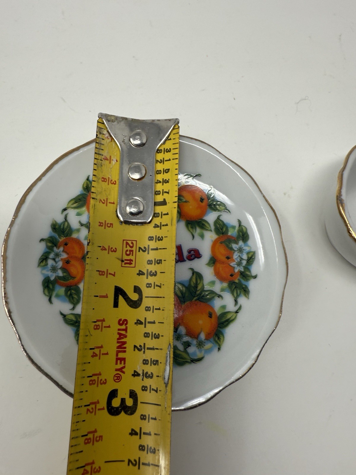 VTG Florida Miniature Cup And Saucer Souvenir Oranges