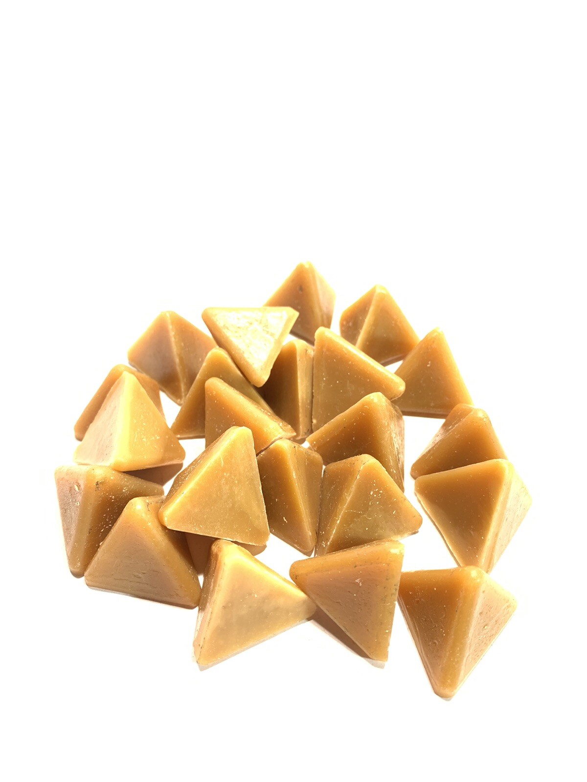 20 Pounds 1-1/4 Tetrahedron Pyramid Plastic Tumbling Vibratory Deburring Media