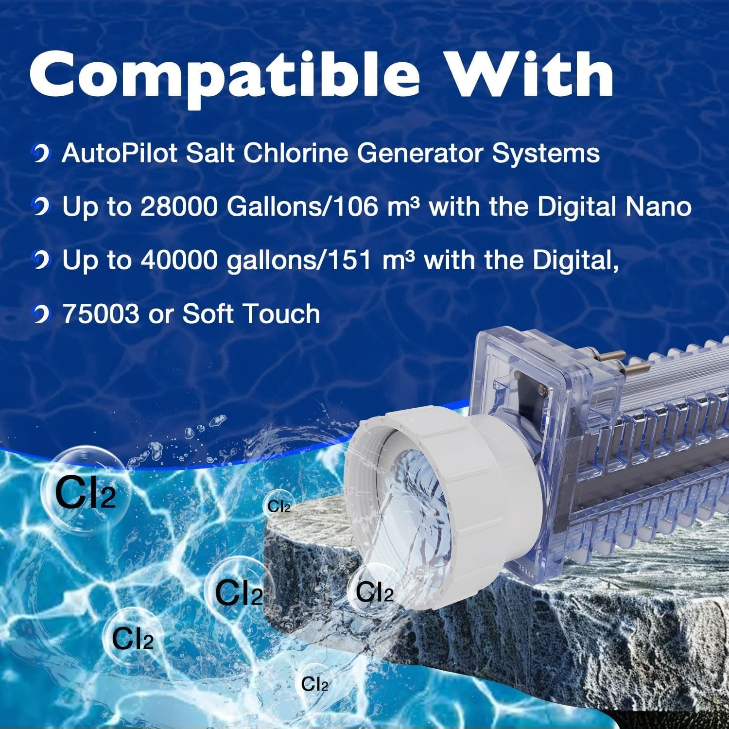 PPC1 Salt Chlorine Generator Cell Fit for Autopilot Pool Pilot Digital System