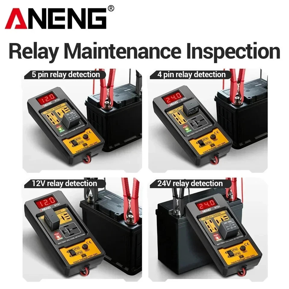 ANENG Universal Car Relay Tester Voltage Tester RT01 11-25V ar Battery