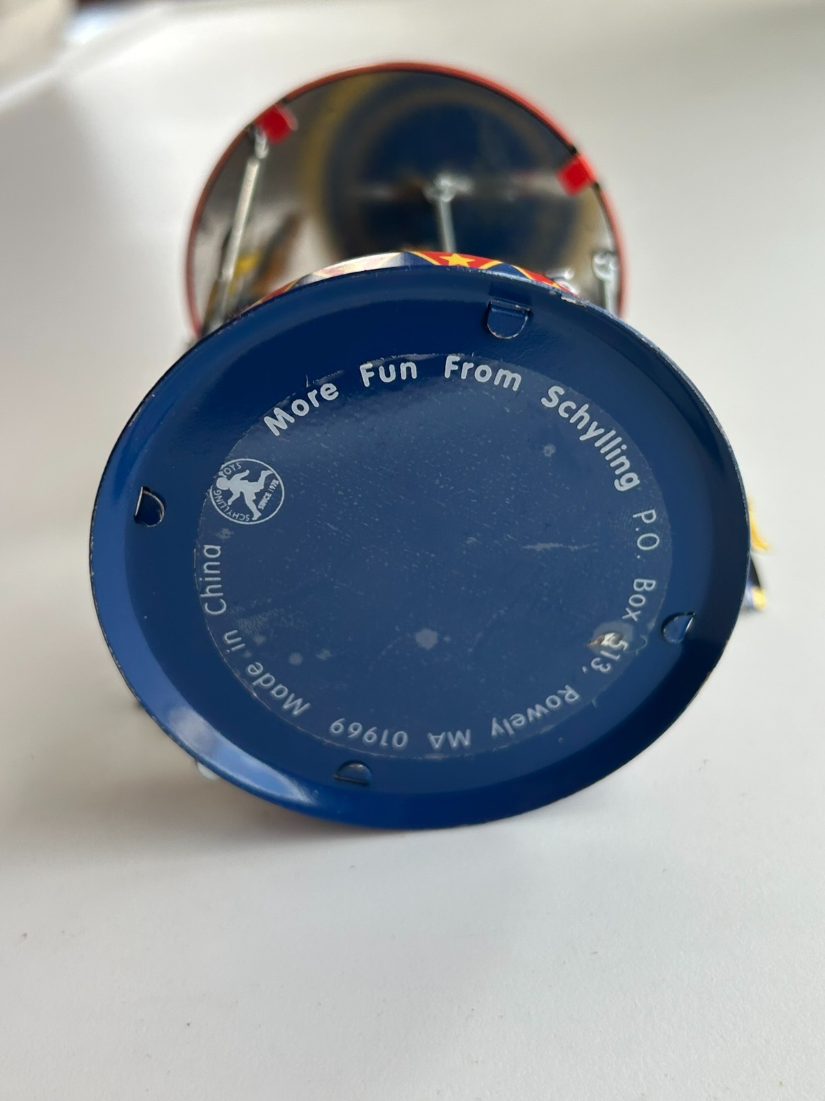 Schylling Pull & Spin Carousel Tin Toy 4" x 3"