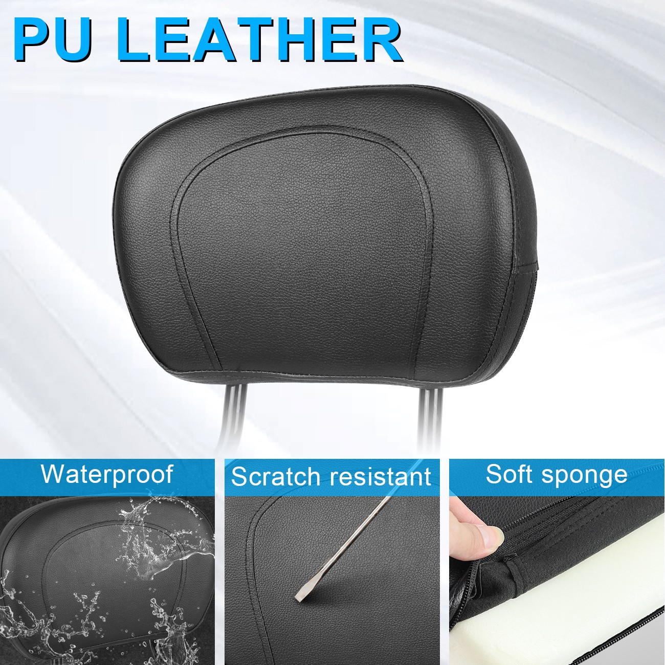 Detachable Backrest Sissy Bar with Luggage Rack For Harley Softail FLHC FXBB 18+