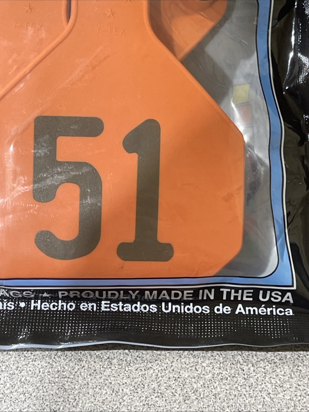 Y-Tex 4 Star Large Cattle Tags 25 Pack, 2 Piece Ear Tag System, Orange, 51-75