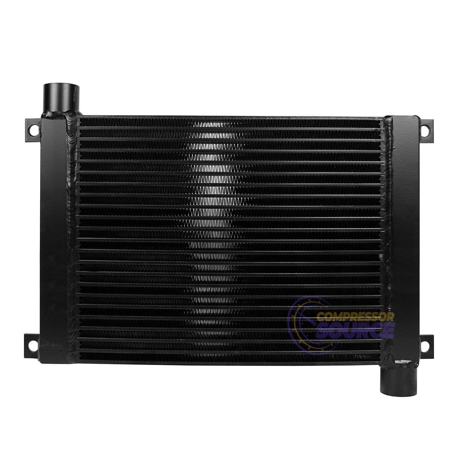 Belt Guard Aftercooler for 15 Horse Power Motor 1 Inch Female NPT Fittings Black