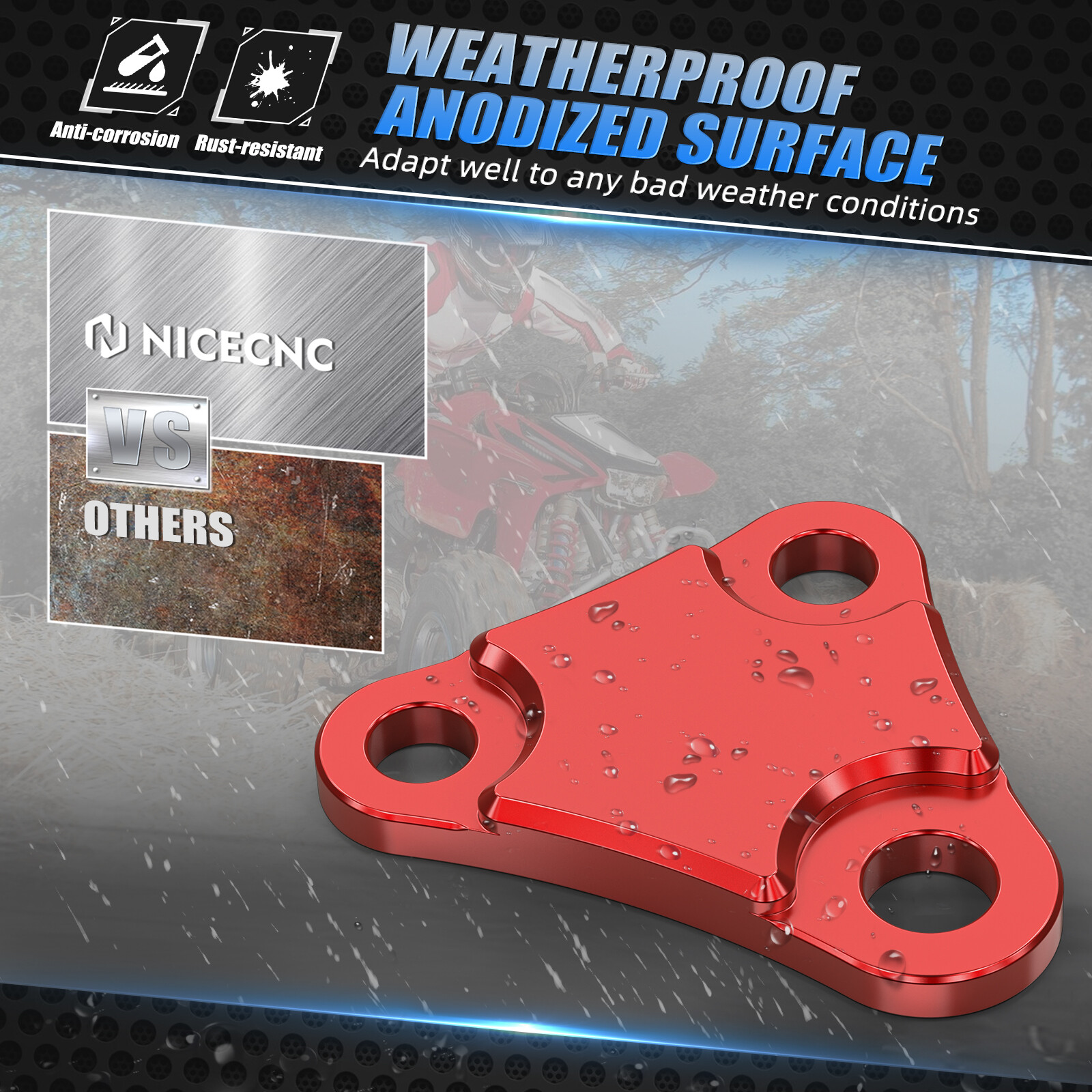 For Honda TRX450R TRX450ER Engine Mount Brackets Holder #50351-HP1-600 2006-2014