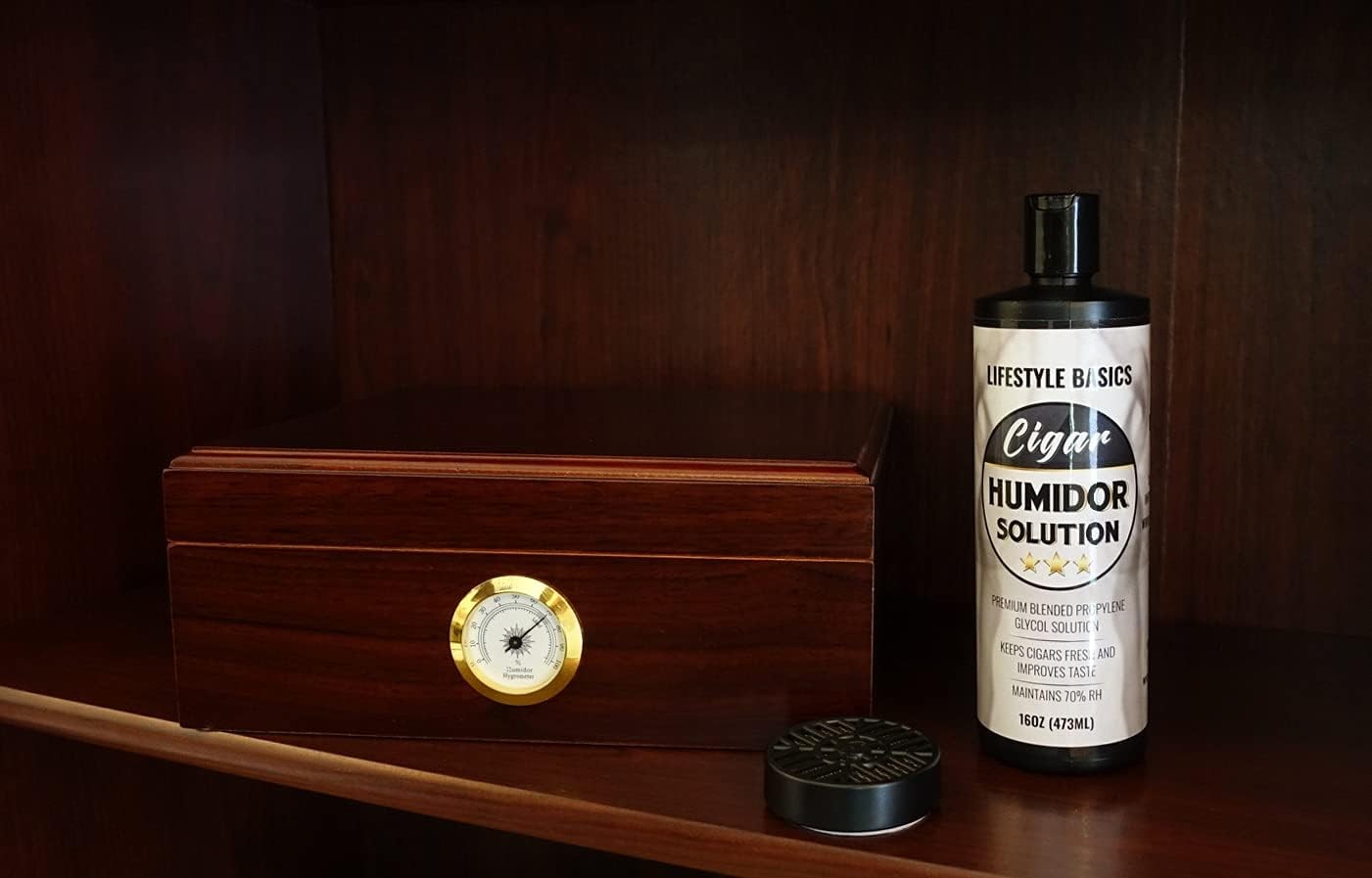 Cigar Humidor Solution 16 oz (473 ml) - Humidifier Liquid - Premium...