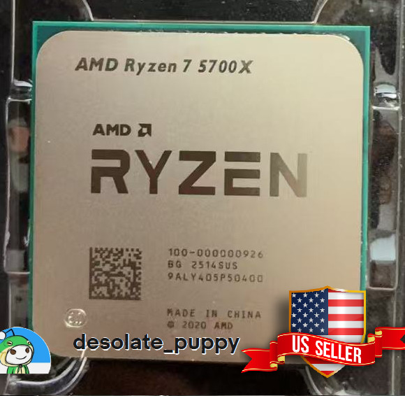 (New) AMD Ryzen 7 5700X 8 Core 16 Thread AM4 Unlocked 3.4 GHz CPU OEM Tray