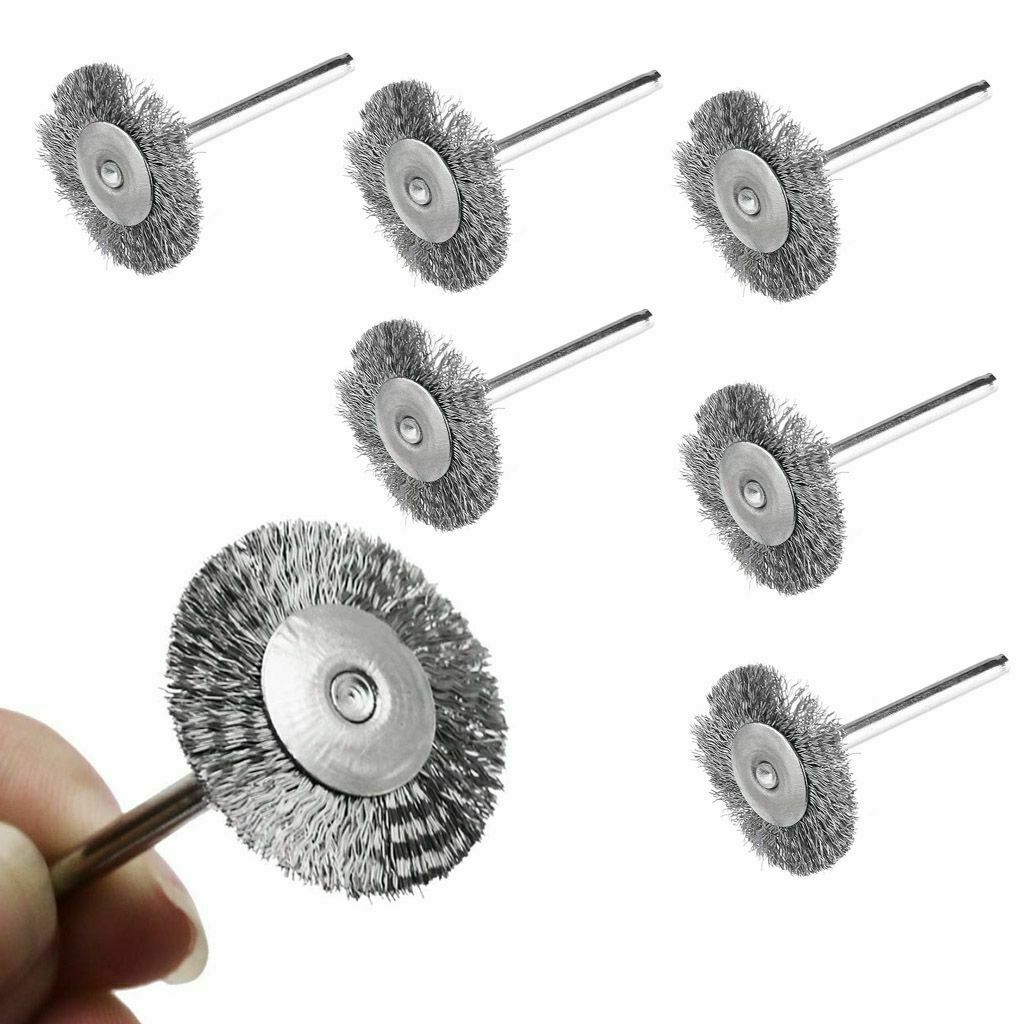 60pc Stainless Steel Wire Brush Fit Dremel Rotary Tool Die Grinder Removal Wheel