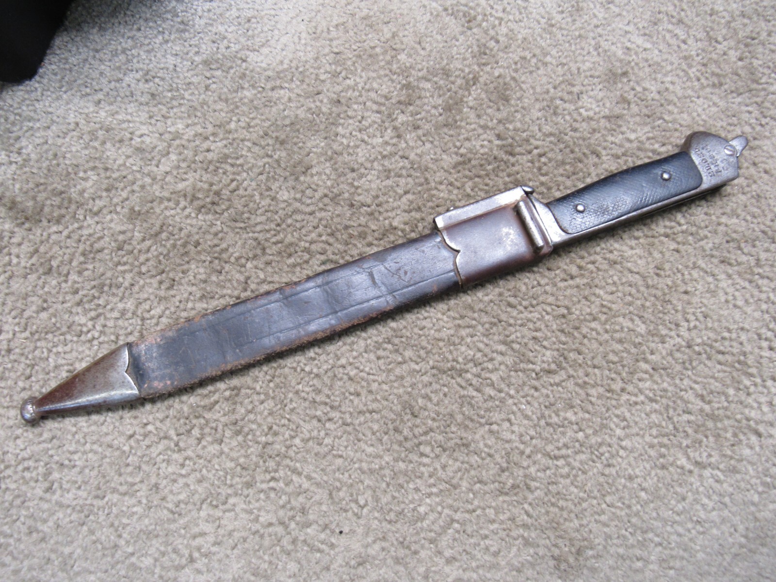 Danish M1889 Krag Jorgensen Bayonet w/ Scabbard Dated 1891 WK & C Mfg