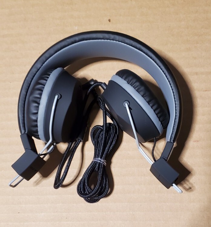 JLAB NEON ON EAR WIRED HEADPHONES BLACK COLOR.