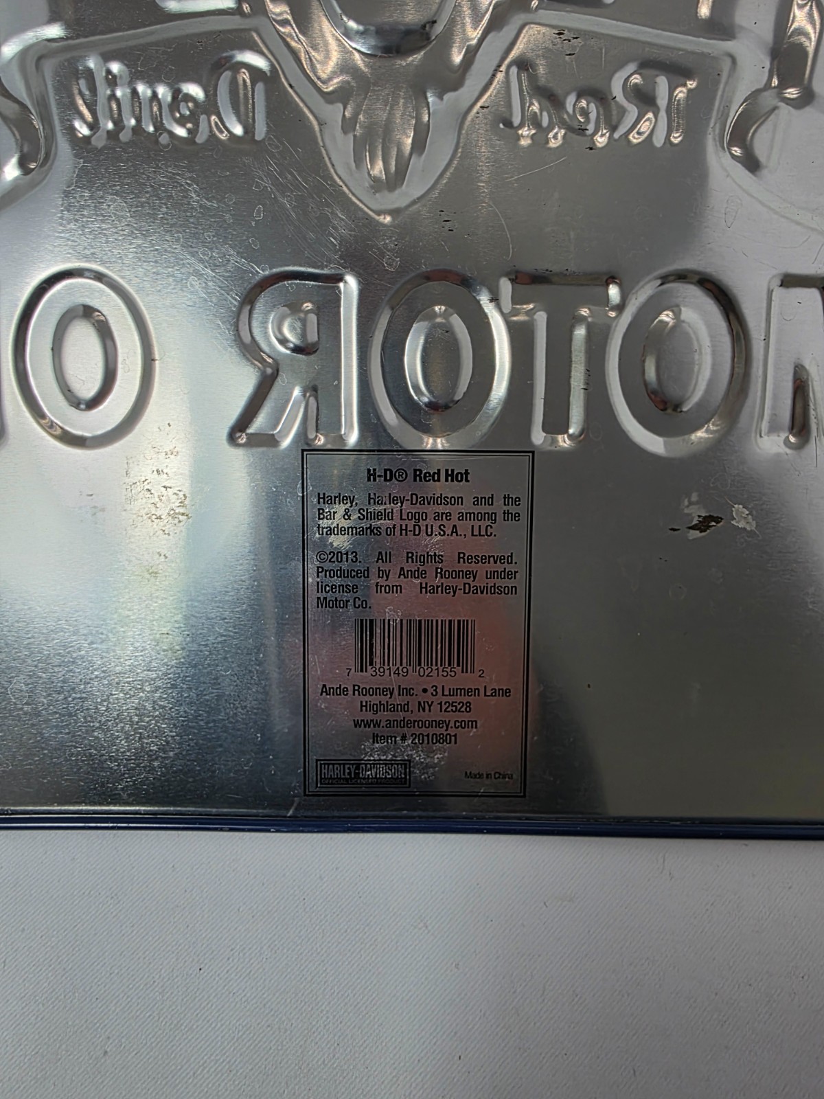 Harley Davidson Red Devil Motor Oil Metal Sign 15" x 13"