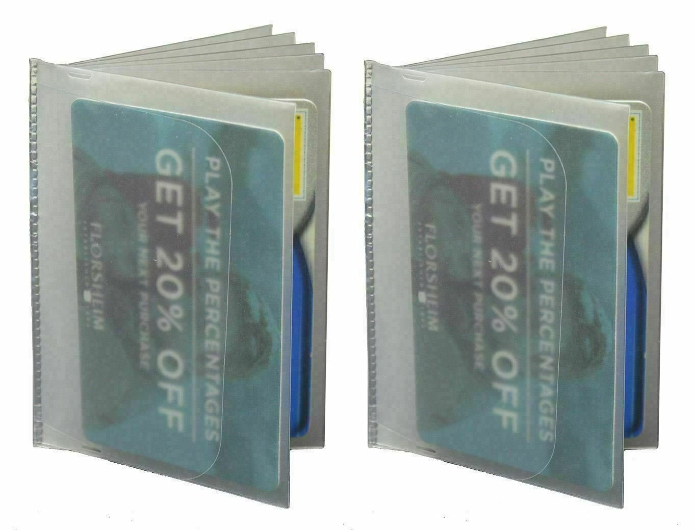 WALLET INSERT SET OF 2 PREMIUM QUALITY 6 PAGES CARD PICTURE HOLDER FREE SHIPPING