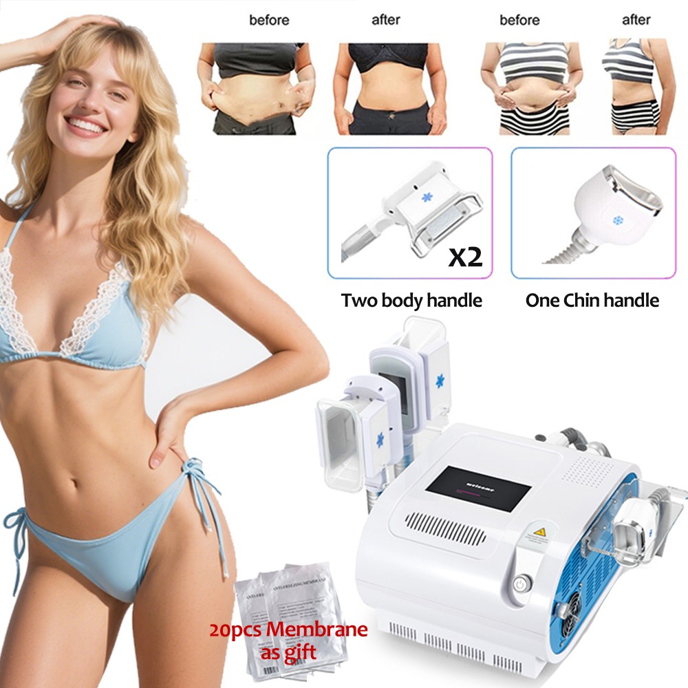3 Handles Cold Beauty Machine 1 Chin handle+2 Body handle