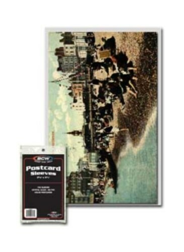 Case of 10000 BCW Soft Polypropylene Postcard Sleeves - 3 11/16 X 5 3/4 holders