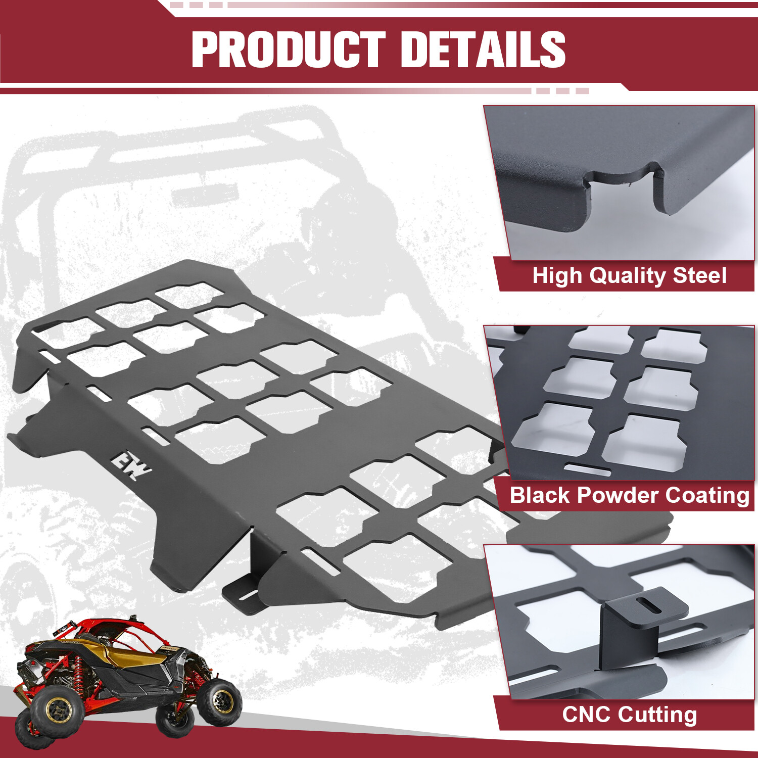 Packout Mount Compatible with Milwaukee for Can-Am Maverick X3 2017-2025 Steel
