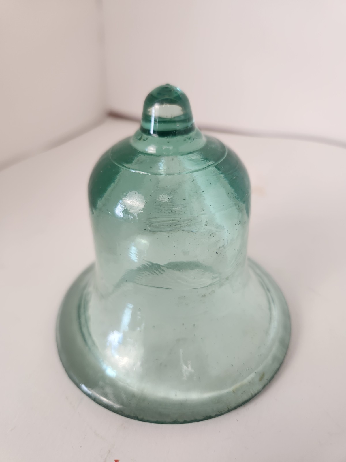 Vintage Cobalt Green Glass Garden Cloche French Bell 4 x 4