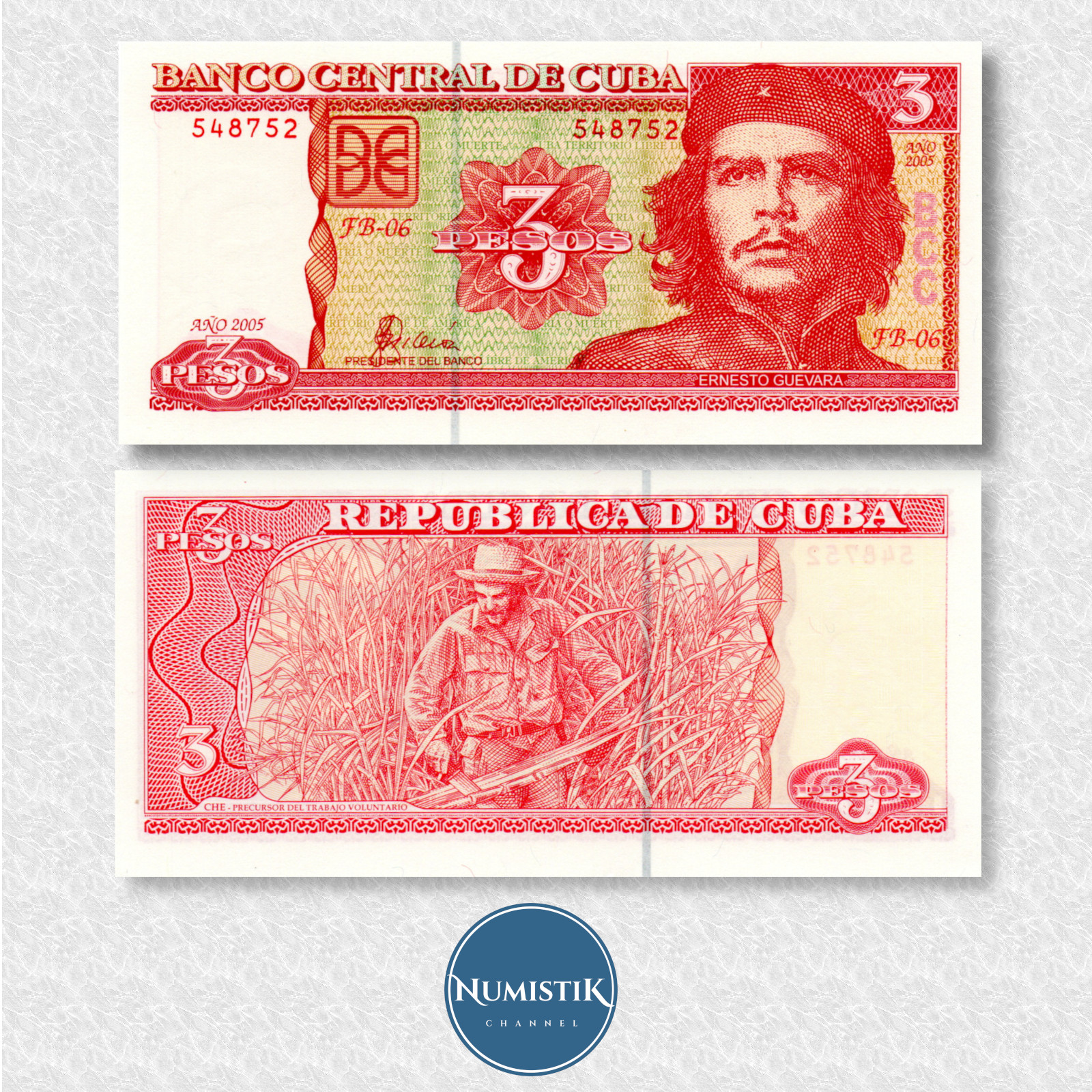 BCC 1 & 3 pesos UNC Banknote set and FREE Banknote Family Guide