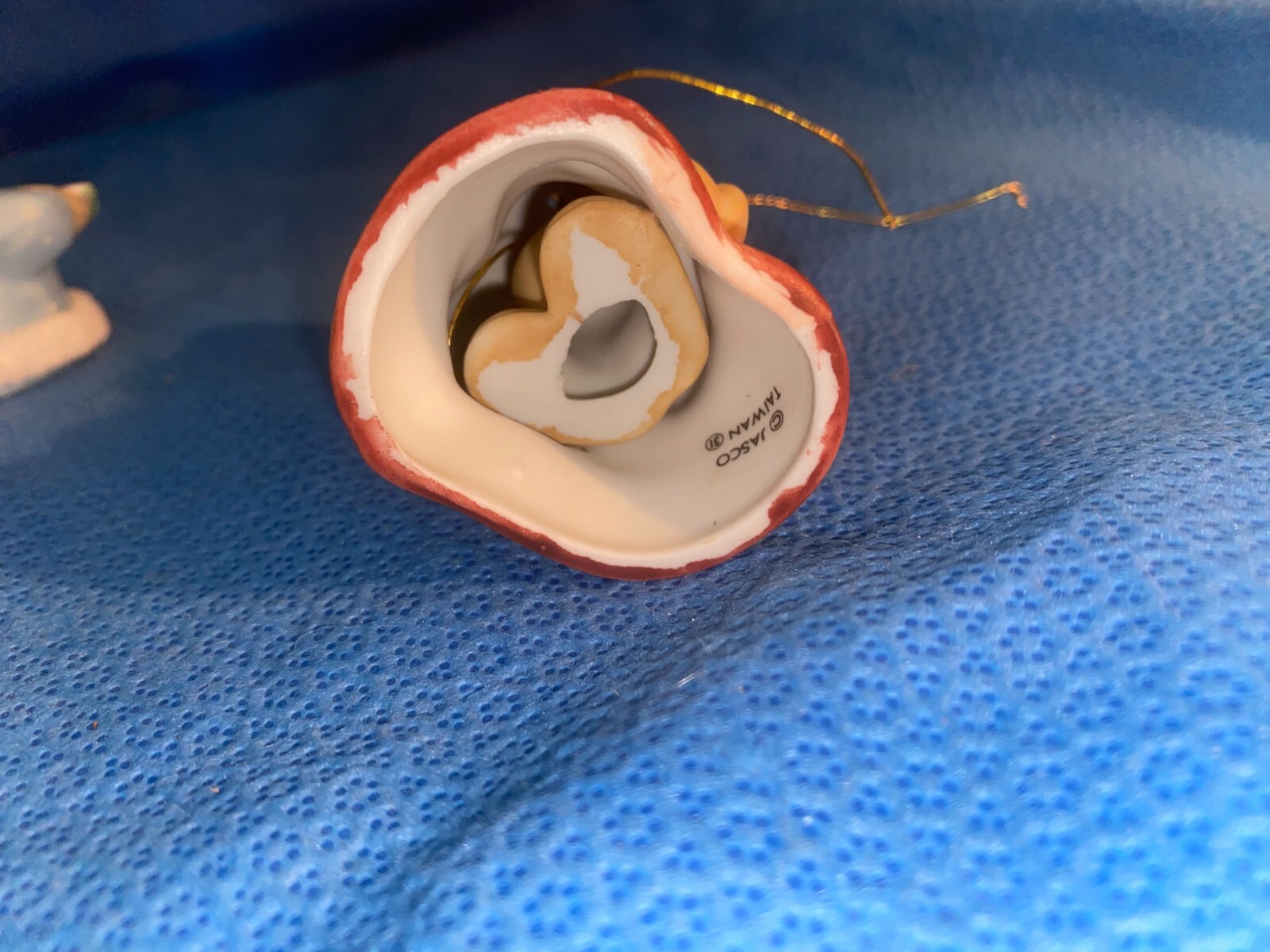 11 Vintage Jasco Cute Critter Christmas Bell Porcelain Bisque Ornaments