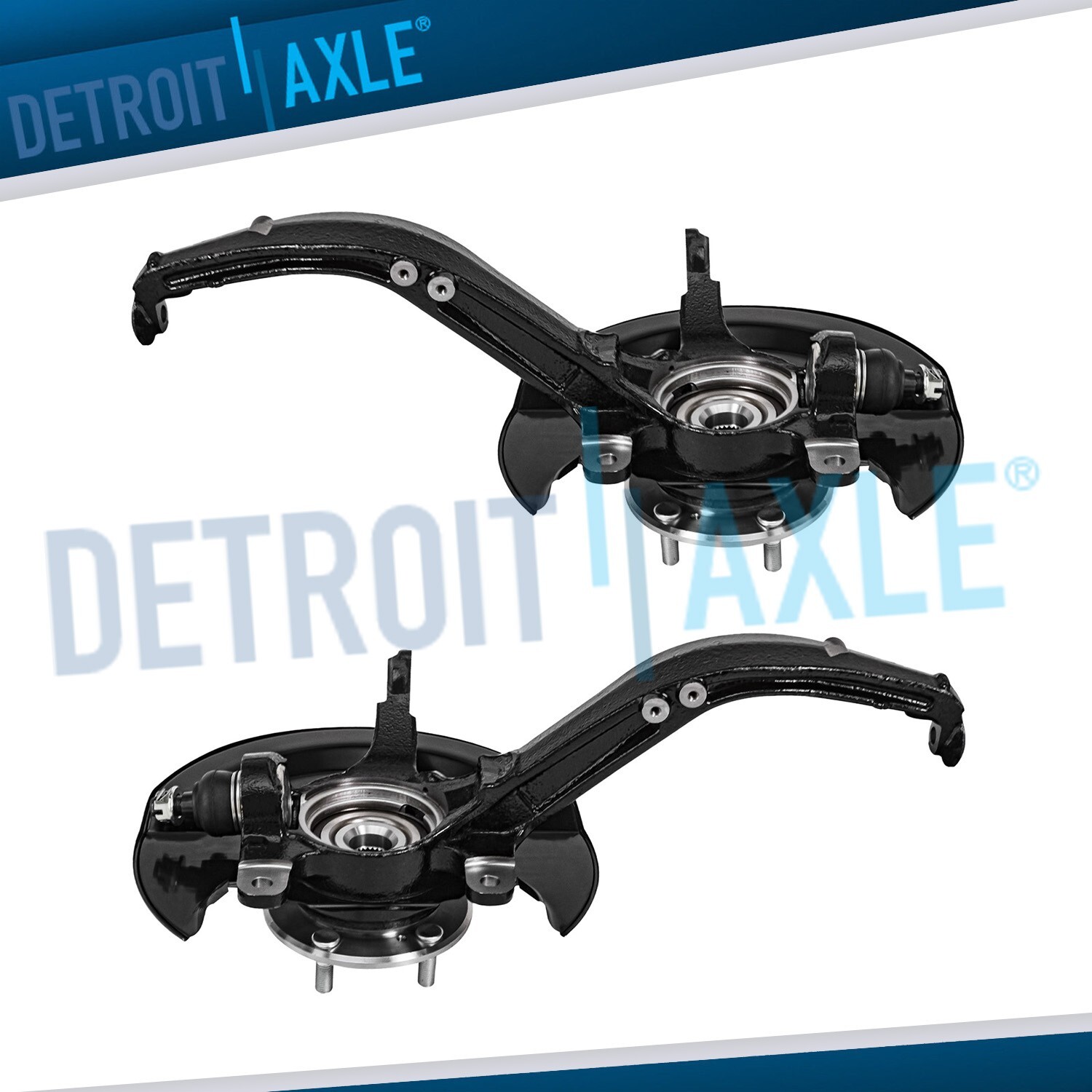 2.4L Front Steering Knuckles & Wheel Hub Bearings Set for 2003-2007 Honda Accord