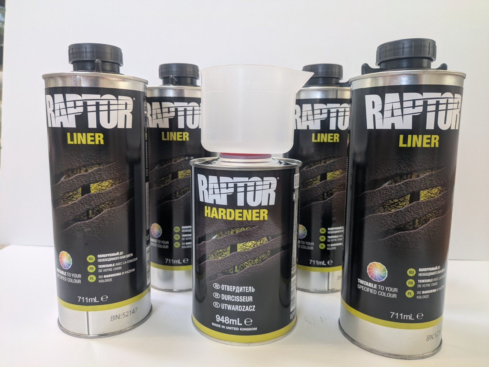 U-POL UP0821 Raptor Tintable Spray-On Truck Bed Liner Coating, 1 Gallon