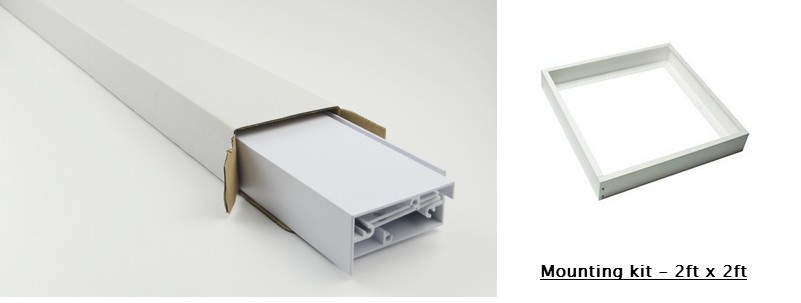 4-Pack, 1X4 FT Surface Mounted Frame Kits for Ceiling installation, 2.75"H