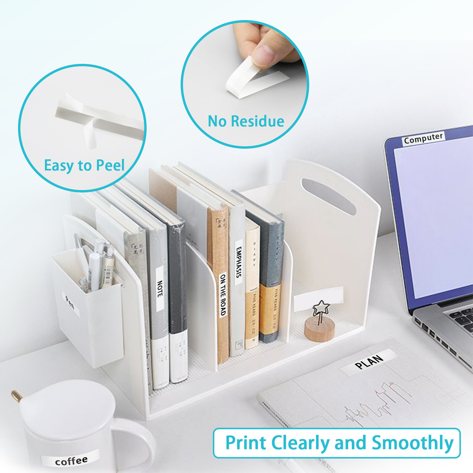 10PK Dymo Letratag Refill 91330 White Paper 12mm Label Tape 1/2 for Dymo LT-100H