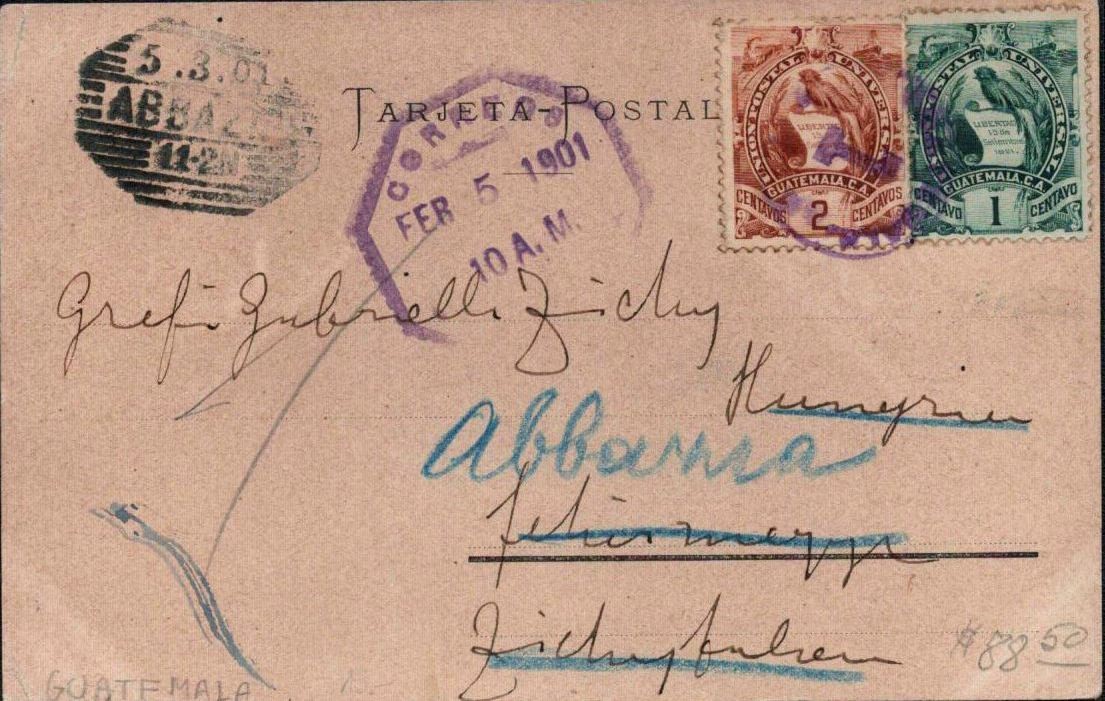 1901 Guatemala Postcard - 'Interior de un Mercado'