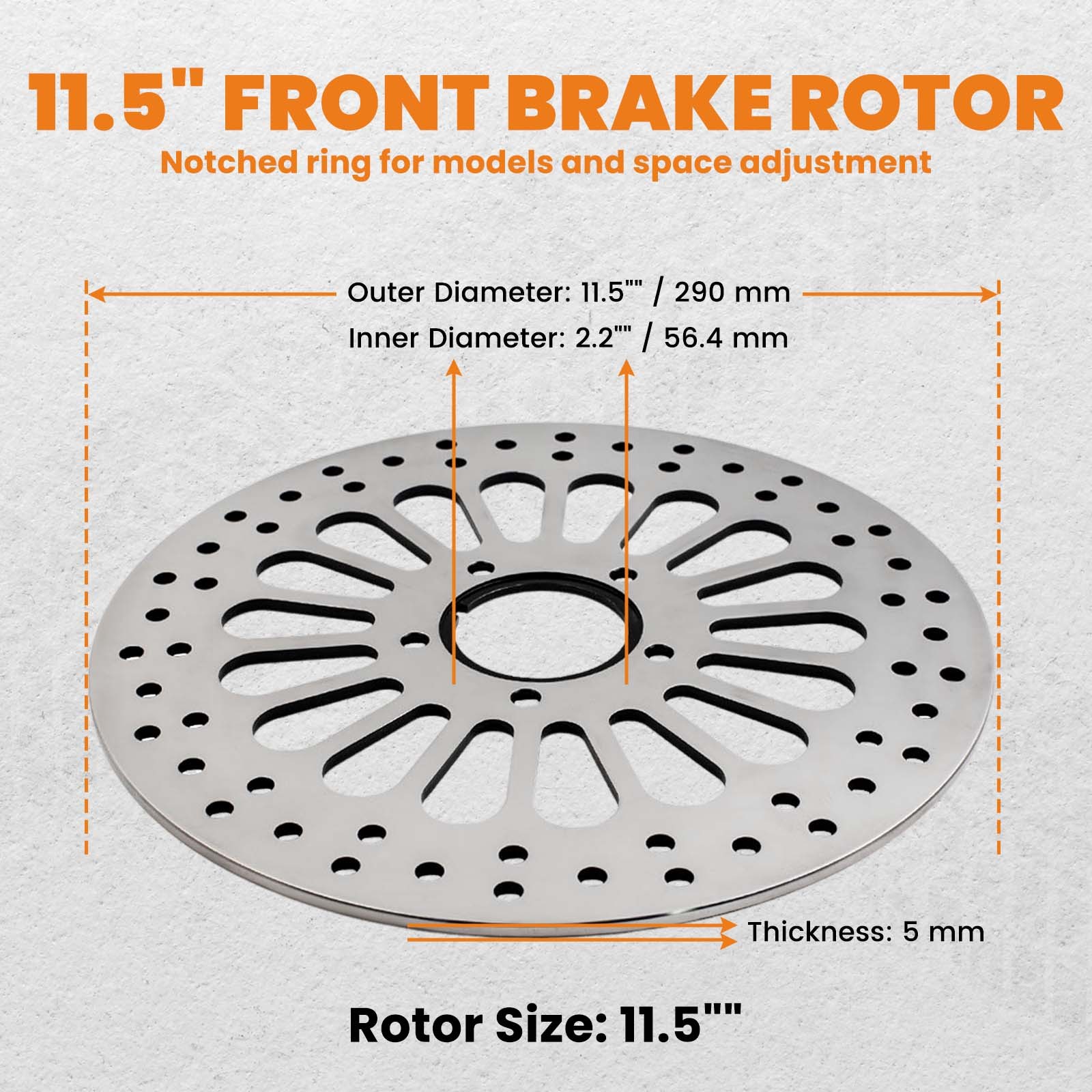 11.5" Front Brake Rotor Disk for Harley-Davidson Dyna 1984-2005/Softail 91-2015