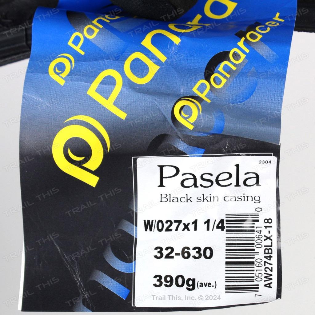 2-Pack Panaracer Pasela Blackwall 27x1-1/4" Road Bike Tires Wire Bead - Black