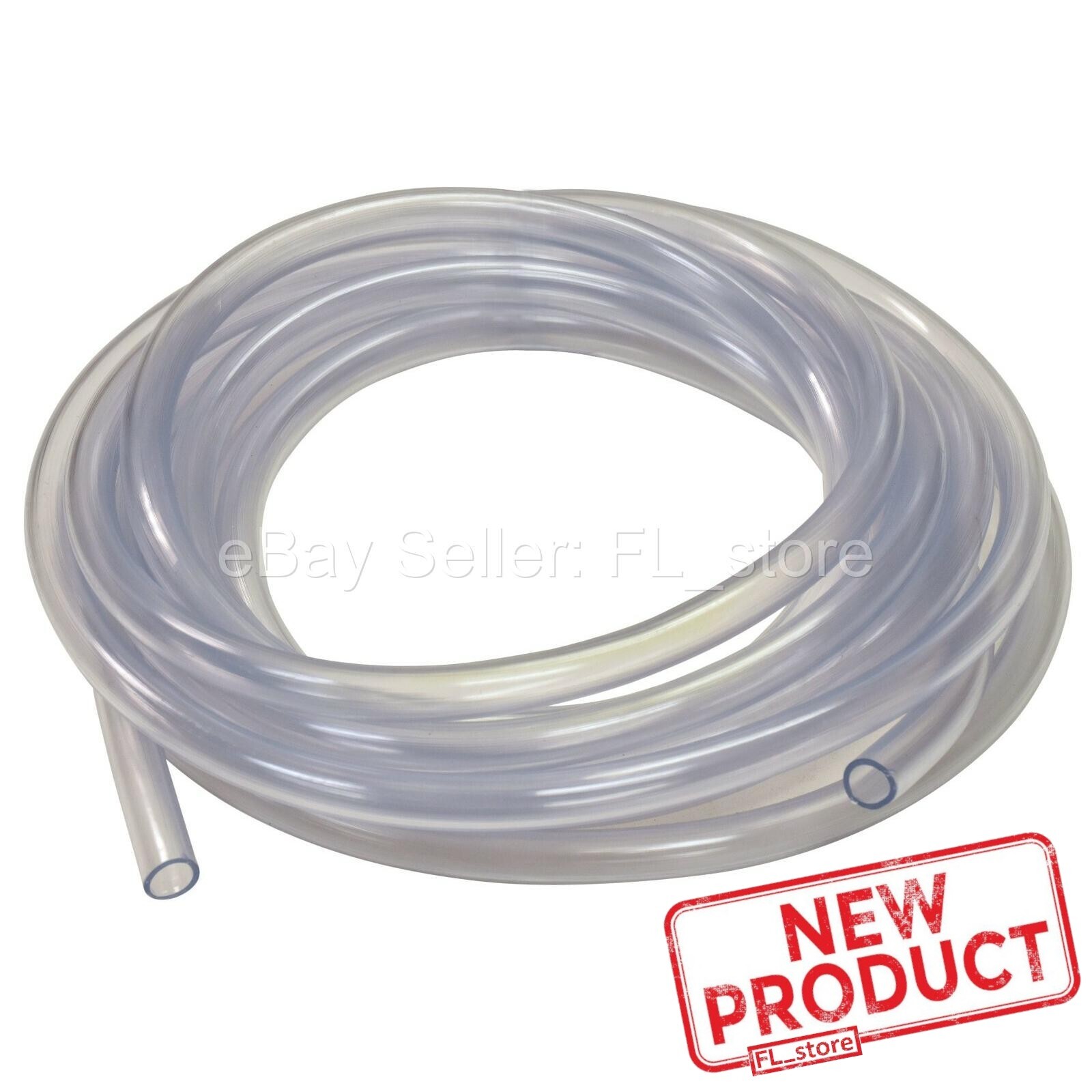 100 Feet Clear Plastic Tubing 1/4" ID x 3/8" OD Flexible Roll PVC Tube NEW