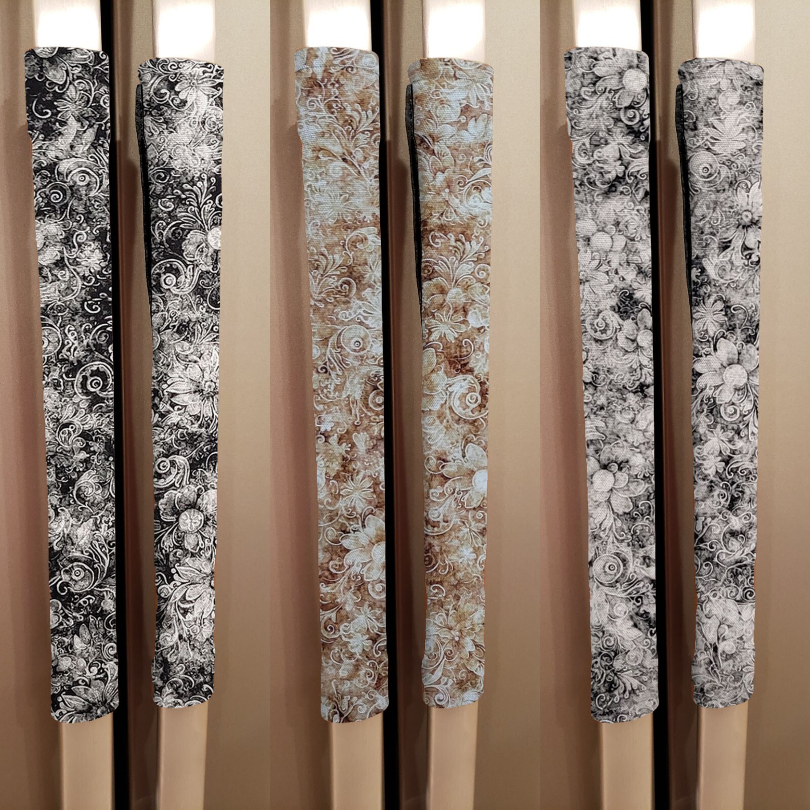 Floral Garden Refrigerator Oven Dishwasher Handle Covers (3 Colors Available)