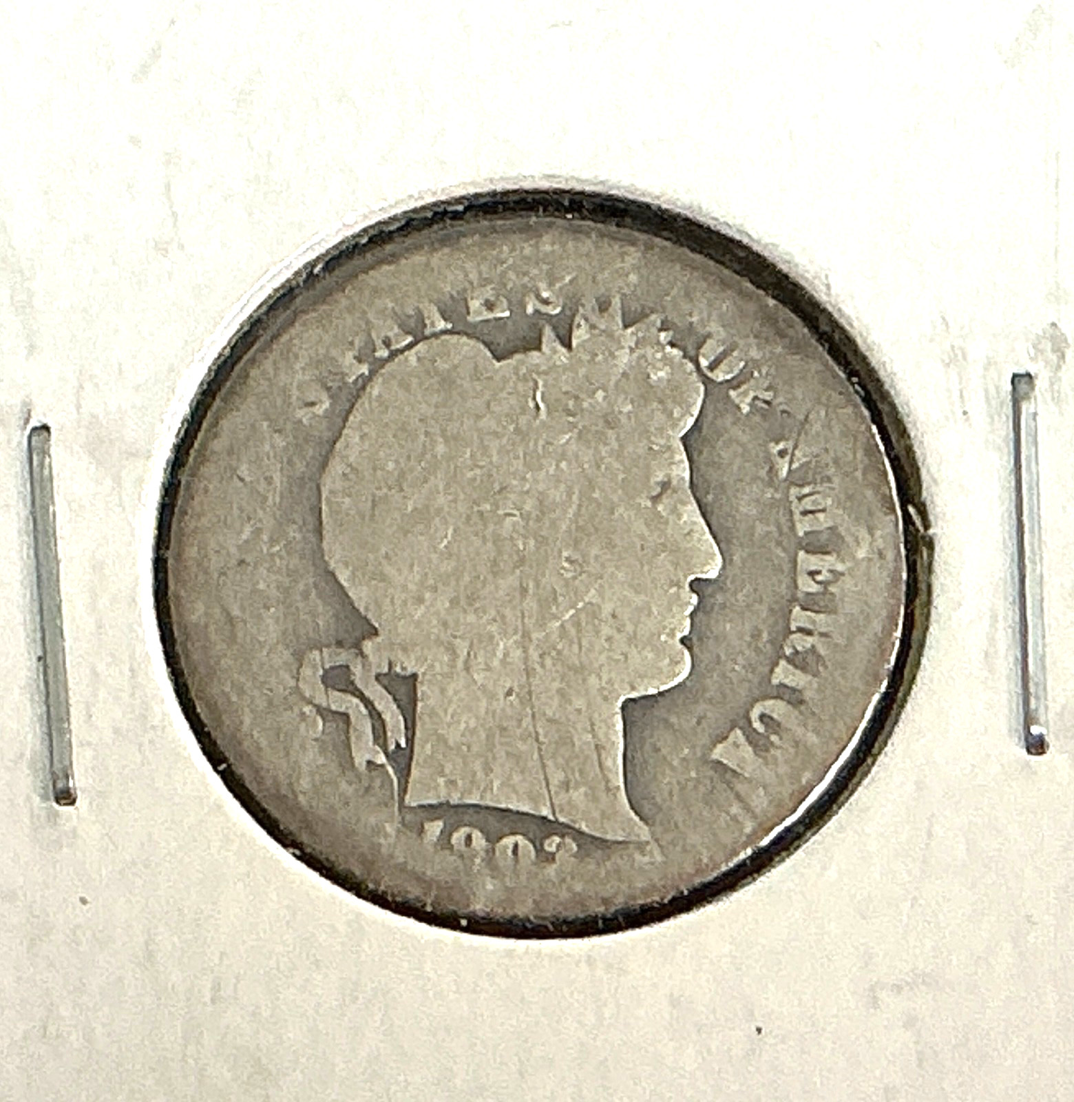 1903-S Barber Silver Dime 10c - Fair condition - Scarce Date.