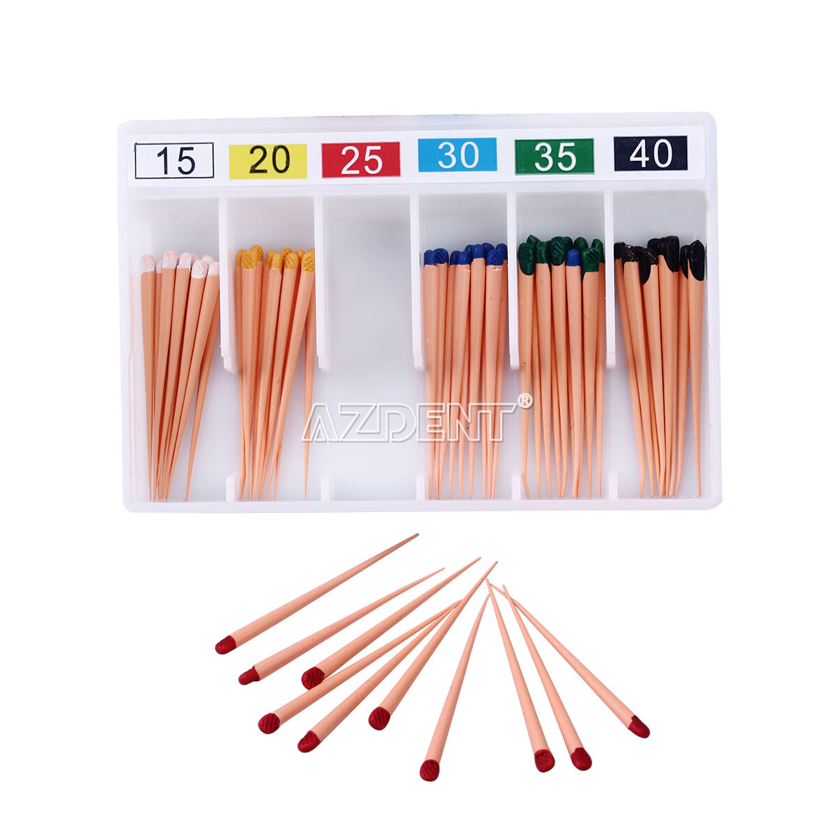 AZDENT Dental Gutta Percha Points &Absorbent Paper Points Taper Coded Endodontic