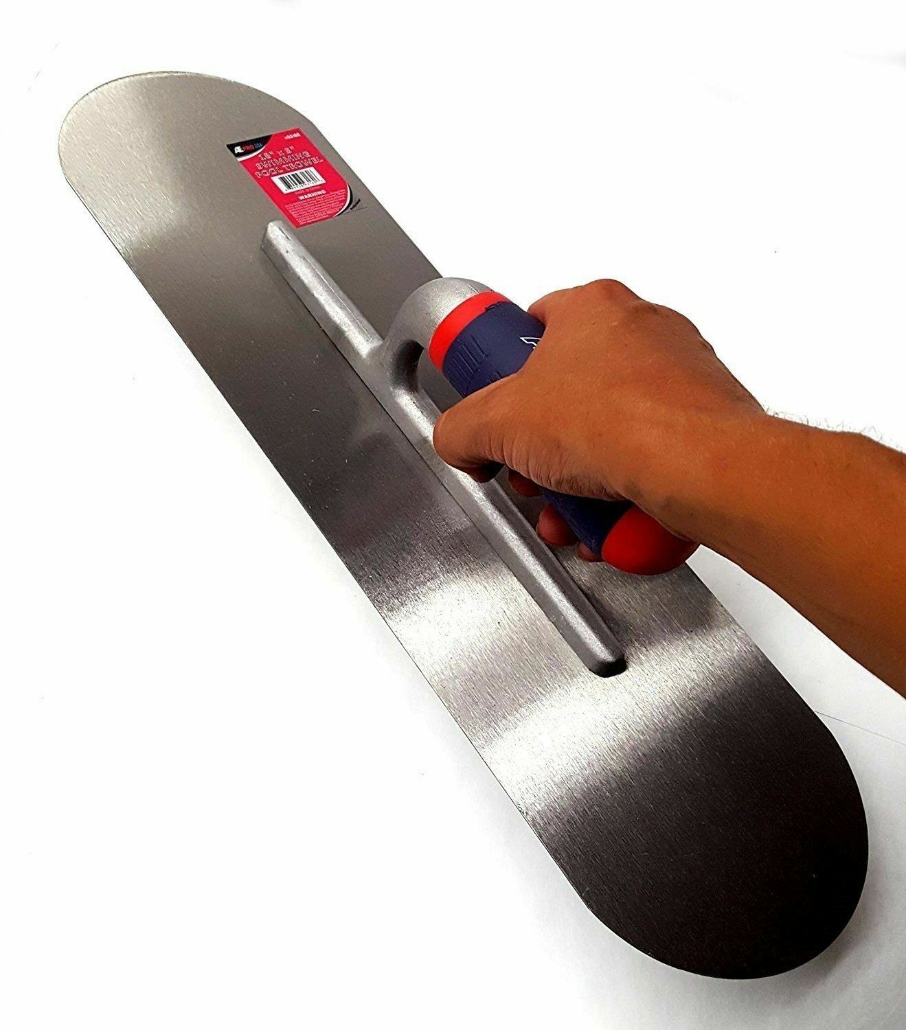 Stainless Steel Trowel 18" x 5" Cement Finishing Masonry Hand Trowels (2 Pack)