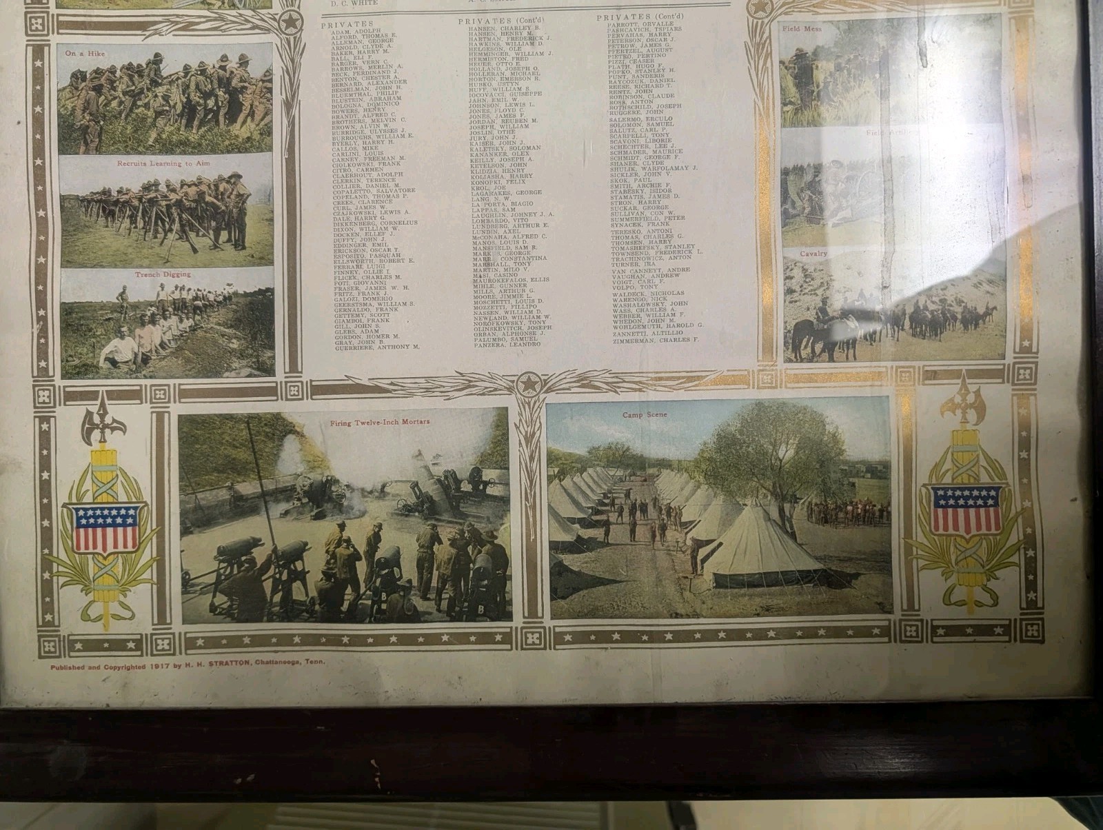 WWI Roster First Training Battalion Engineers Replacement Troops Camp Forest GA