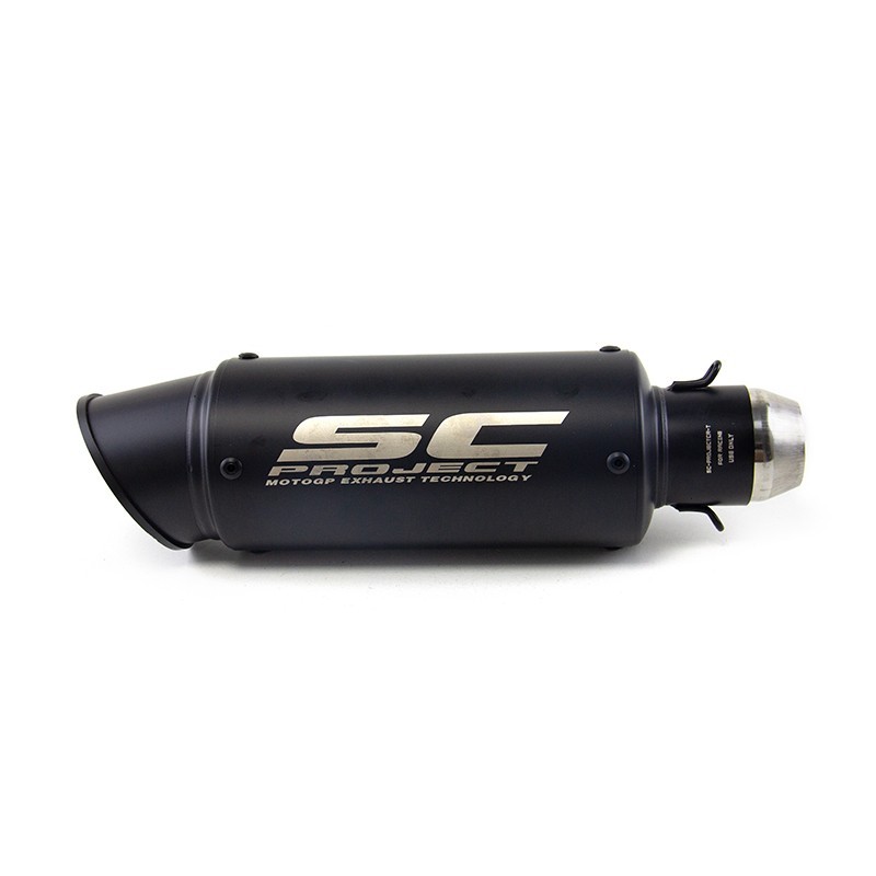 Slip-on 51mm 2" Universal Motorcycle Exhaust Muffler Pipe Tail Tips Black