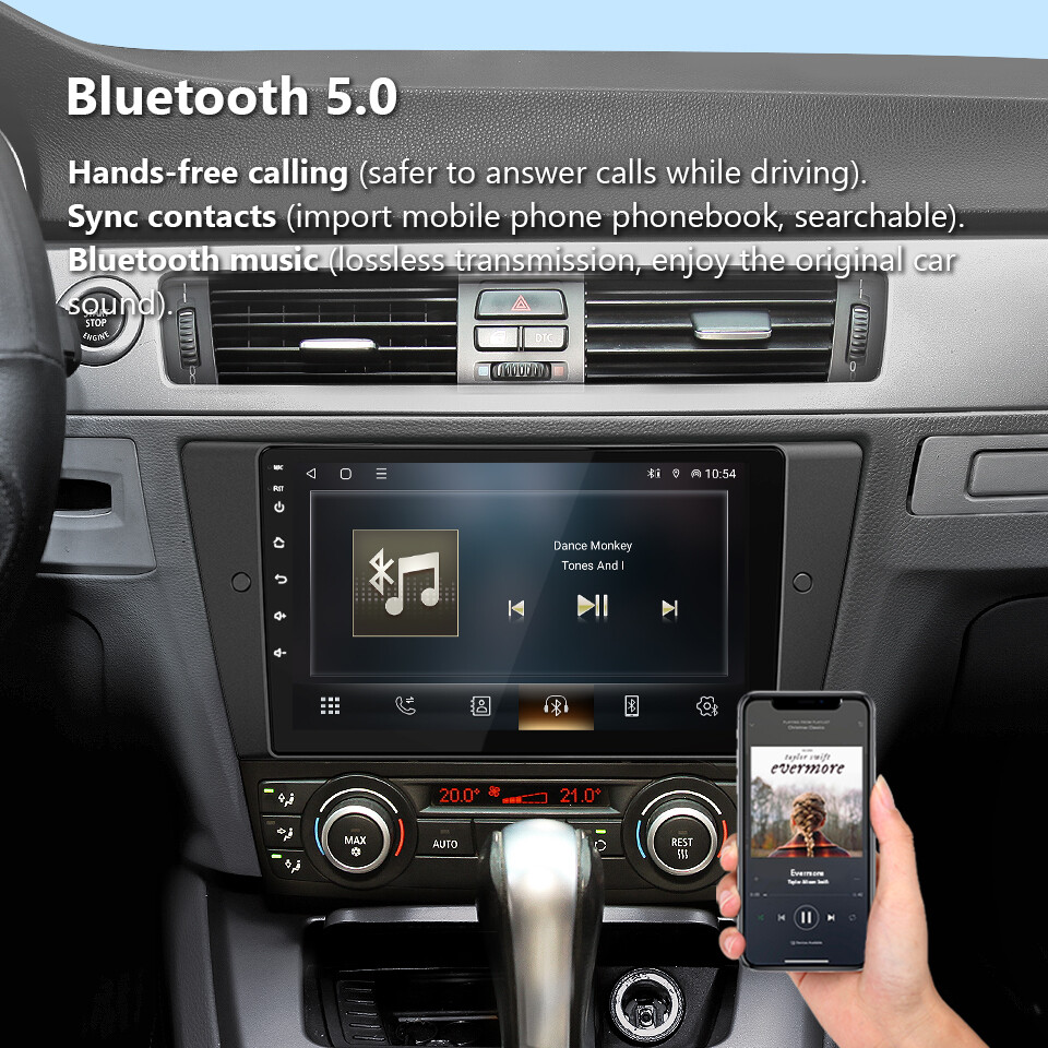 Android 10 8-Core 2GB RAM Head Unit Car GPS Radio Stereo for BMW E90 E91 E92 E93