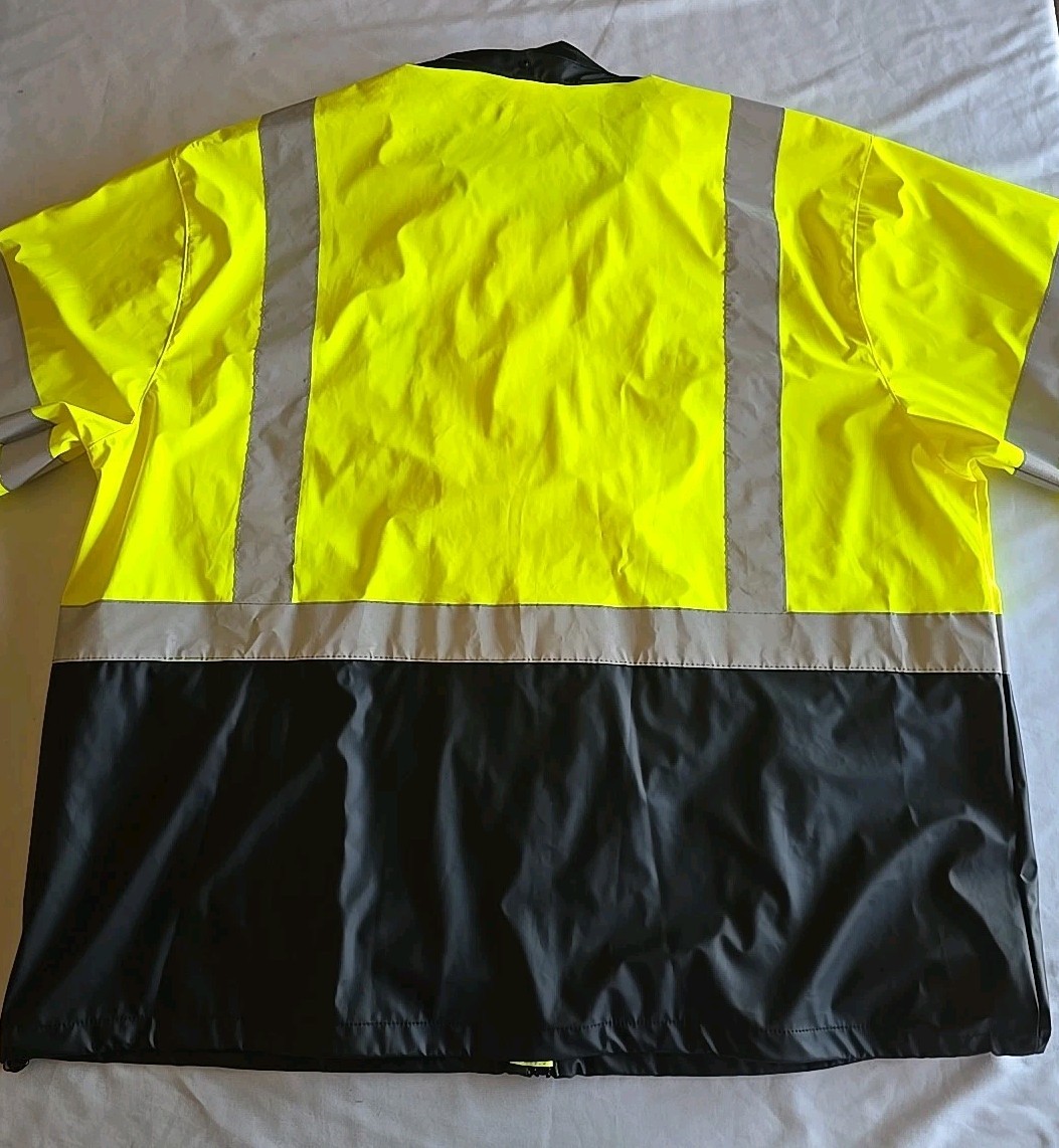 CSX CLT CORNERSTONE ANSI 107 Type R CLASS 3 SAFETY WINDBREAKER JACKET Mens 3XL