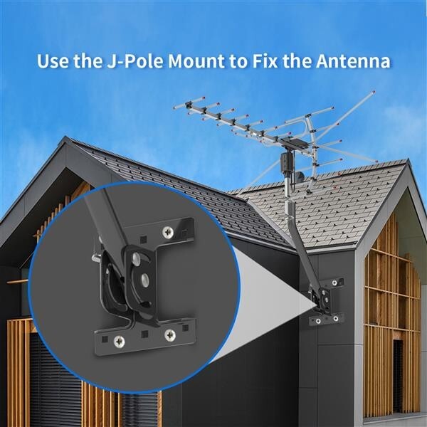 990 Miles HD 1080P Outdoor Amplified HDTV Digital TV Antenna VHF UHF 360°Rotatio