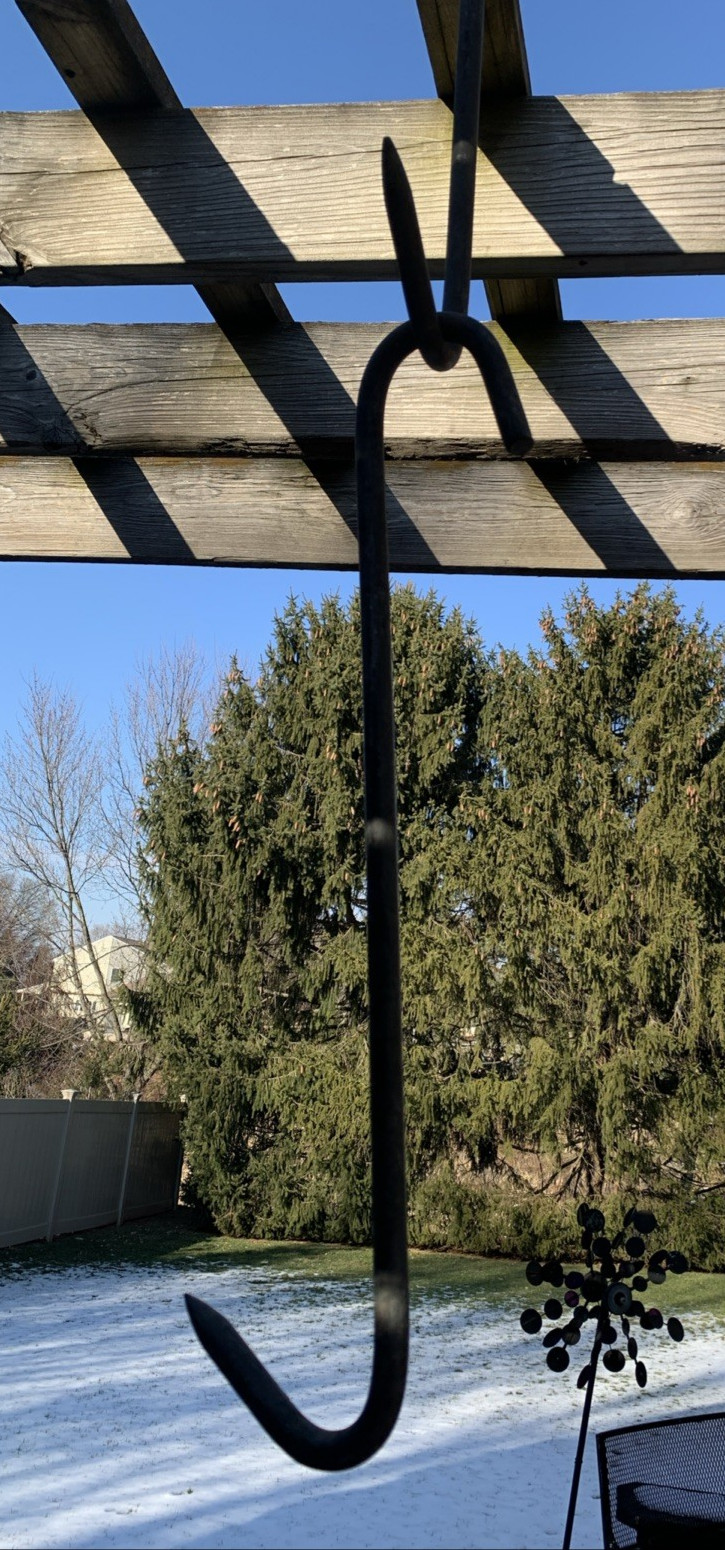 2 Vintage Armour Swift Style Heavy Duty Butcher Meat Game Rafter Hooks 22" x 5/8