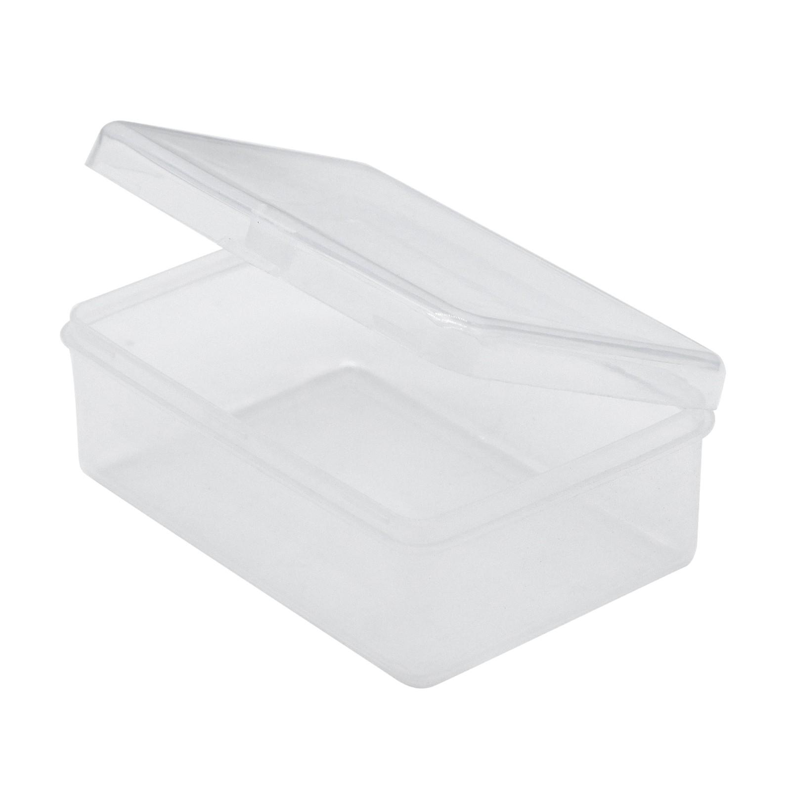 Lots Clear Plastic Storage Container Box Hinged Lid Art Jewelry Making Organizer