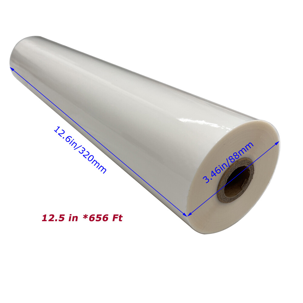 1Roll Glossy Thermal Laminating Film 12.5 in *656 Ft UV Luster Hot Films NEW