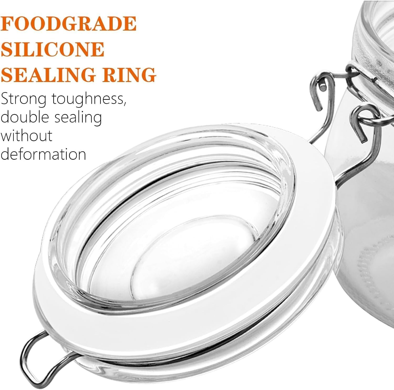 12pcs 3.7 Inches Silicone Jar Gaskets Replacement Silicone Seals Airtight Gasket