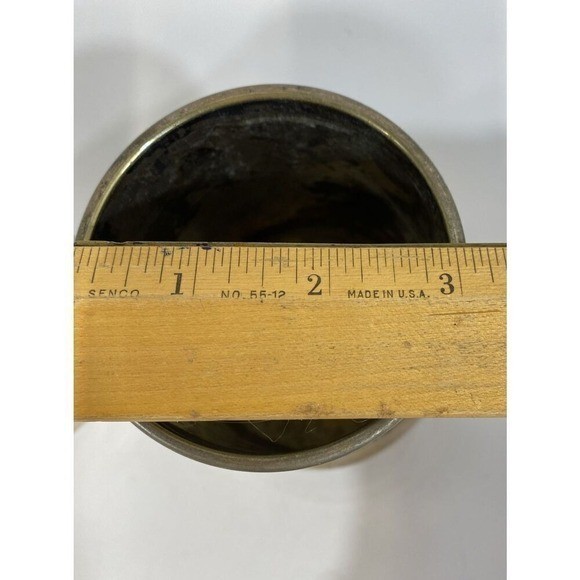 Vtg English Silver Plated Heraldic Lion Crest Tankard Beer Mug Steins Set of 2