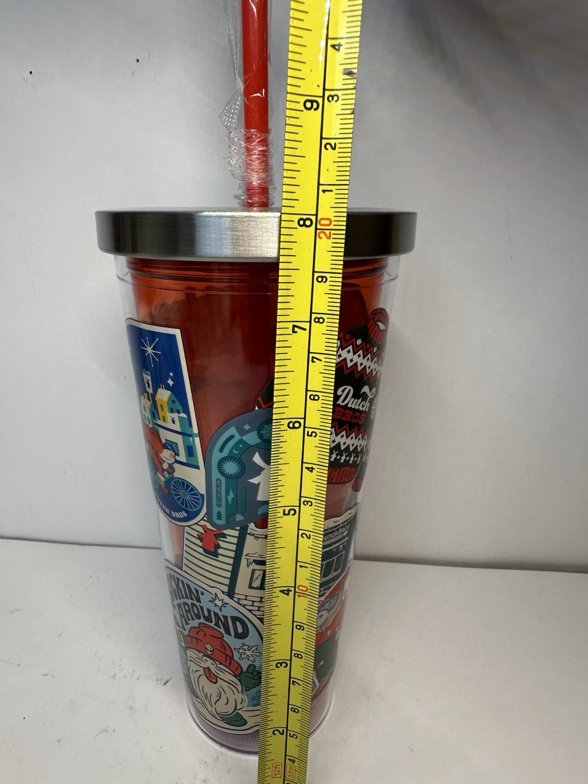 NEW Limited Edition Dutch Bros 24 oz Holiday Tumbler Red 2024 w/Straw
