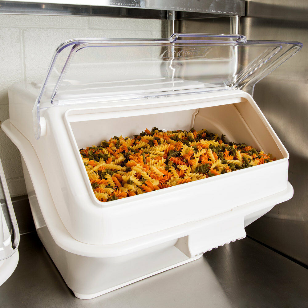 12.6 Gallon 200 Cup Shelf Ingredient Bin w/ 2 1/2 Cup Measuring Flip Lid Scoop